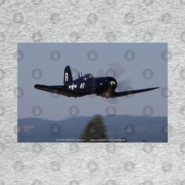 F4U-7 Corsair Flyby by acefox1